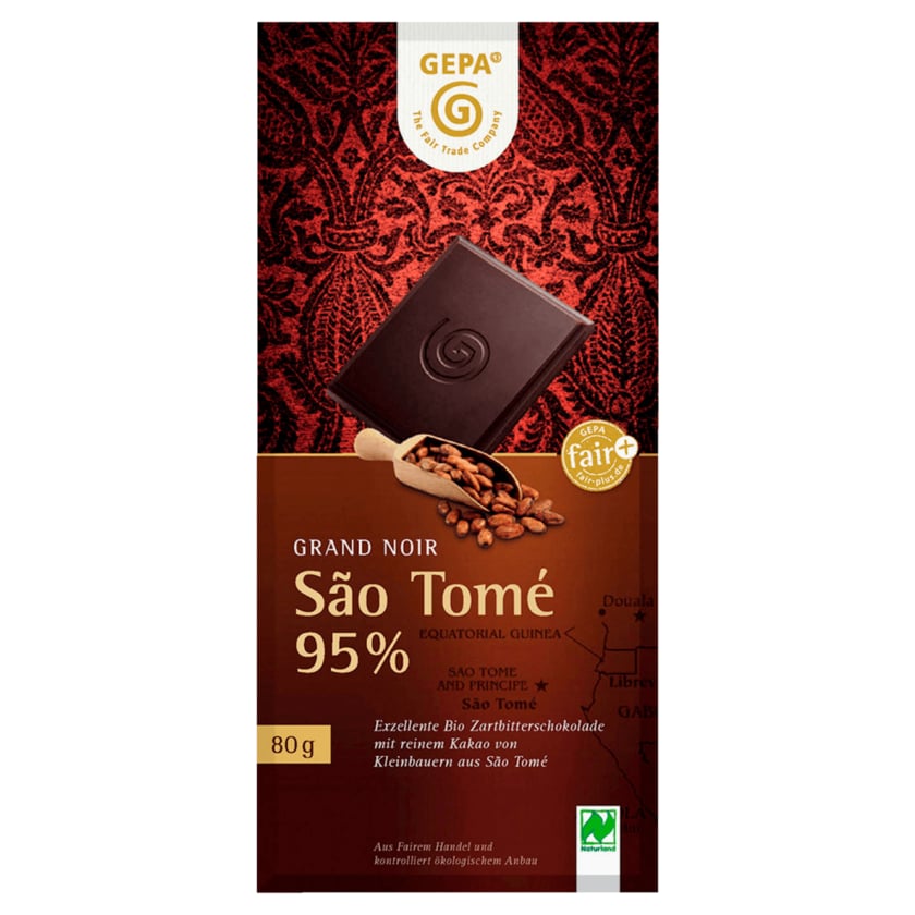 Gepa Bio Bitterschokolade Sao Tomé 95% 80g